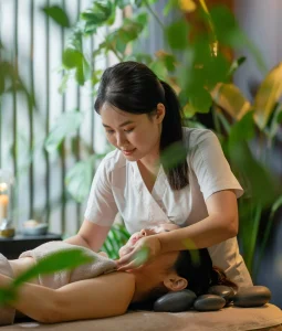 Hot stone massage