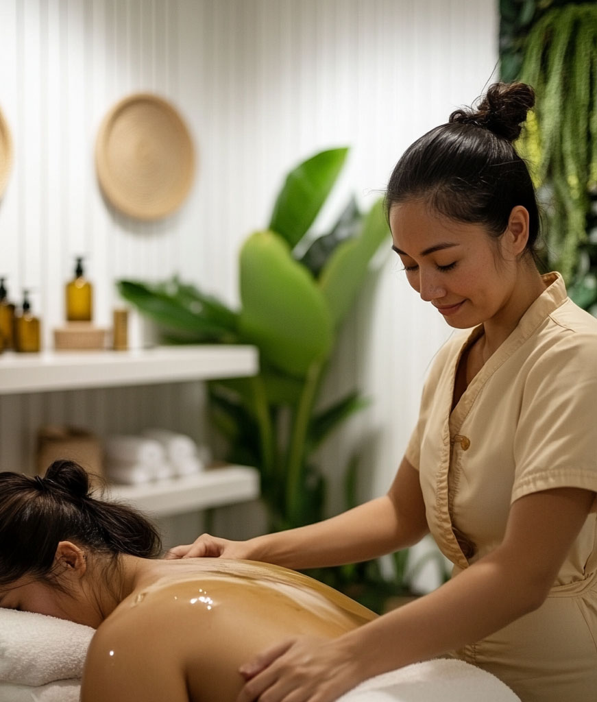 Aroma olie massage